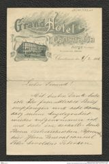 Nachlass Franz Steindachner, Brief von August Wallendahl (09.02.1906) , Inv.Nr. 573.01, Seite 1